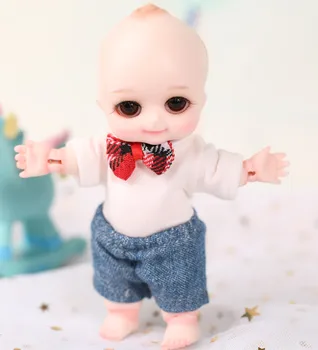  1/8 ölçekli 12 cm BJD bebek sevimli BB BJD / SD Reçine şekil bebek DIY Model Oyuncak hediye.giysi,ayakkabı,peruk A0121NAPPYchoo ile tam set