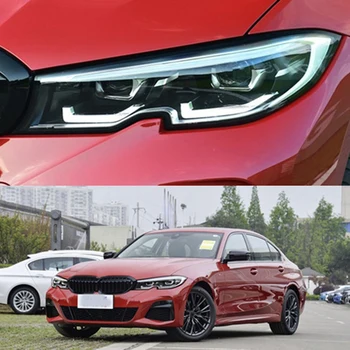  1 Çift Araba far lens kapağı Abajur yedek ön ışık otomatik kabuk İçin-BMW 3 Serisi 320İ 330İ 325 2019-2021