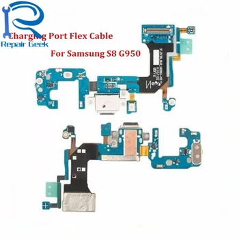  10 adet/grup Yeni Yüksek Kalite Samsung Galaxy S8 G950U G950F USB Dock Şarj Şarj Portu Flex Kablo Değiştirme Onarım Parçaları