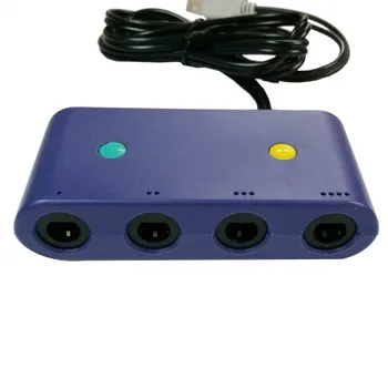  100 pcs 4 limanlar Oyuncu için GameCube Denetleyici Adaptörü için Wii-U için anahtarı NS veya PC Dönüştürücü ile Ev ve turbo fonksiyonu