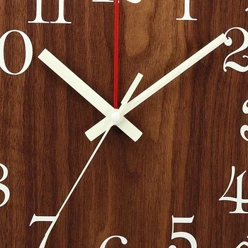  12 İnç Duvar Saati Çalar Saat Aydınlık Ahşap Aydınlık Dilsiz İskandinav Moda duvar saati Aydınlık Kene