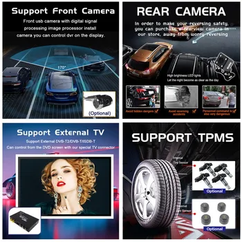  128G Android10 Araba Multimedya DVD Oynatıcı Hyundai Santa Fe 2006 2007-2012 İçin Araba GPS Navigasyon Otomatik Stereo IPS Ekran Carplay