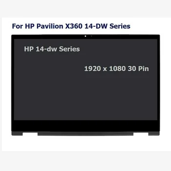  14 İnç Laptop Ekran İçin HP Pavilion X360 14 14-DW0001LA 14M-DW1033DX 14T-DW000 FHD LCD Dokunmatik Ekran EDP 30 Pin Meclisi Çerçeve