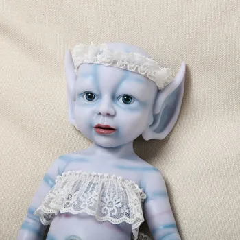  15 inç Avatar Peri Silikon Bebek Mavi Gözler Kız Bebek Alabilir Emzik Bebekler Kızlar için Yürümeye Başlayan çocuk oyuncakları