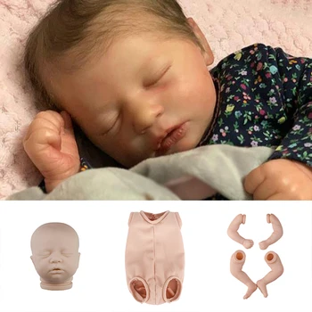  20 İnç Yeniden doğmuş bebek Kiti Bebe Reborn Yumuşak Dokunmatik Uyku Yenidoğan Vinil Bebek DIY Boş Bebek Kiti Boyasız Bitmemiş Bebek Parçaları