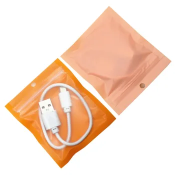  2000 Pcs Öz Mühür Mat Plastik Zip Kilit Paketi Çanta ile Asmak Delik Şeker Küçük El Sanatları Depolama fermuarlı çanta Bakkal Ambalaj Kılıfı