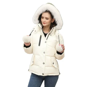  2021 aşağı ceket kadın Kış Kız Beyaz Kirpi Sıcak Satış ClothesNew Tasarım Patlayıcı uzun kış ceket ceket kadınlar için