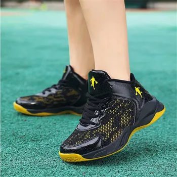  2021 Marka Erkek basketbol ayakkabıları Çocuk Sneakers Kalın Taban kaymaz Çocuk spor ayakkabı Çocuk Erkek Sepeti Eğitmen Ayakkabı Kızlar