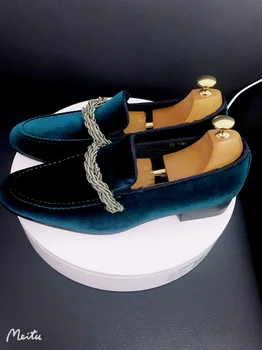  2021 Yüksek Kaliteli erkek ayakkabıları Faux Süet Deri Düşük Topuk Ayakkabı rahat ayakkabılar Vintage Slip-on moda ayakkabılar Klasik Erkek Ayakkabı