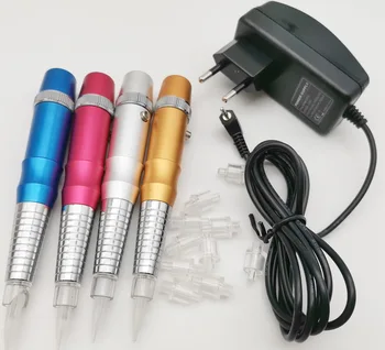 3 Adet Toptan Karışık Renk Pro Kalıcı Makyaj Kaş Dudak Kalem Makinesi İçin Güç Kaynağı İle Permanentmakeup Dudaklar Kaşları