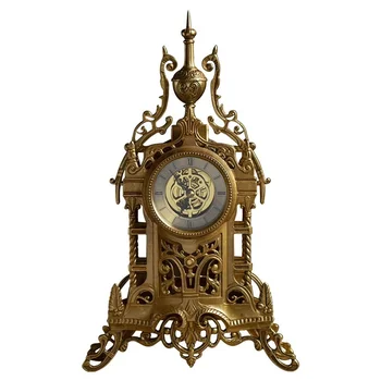  33 cm Metal Dijital Masa Saati Eski Antika Klasik Masaüstü Tarih Ekran Zaman Relojes De Escritorio Ev Dekor Saatler OO50TC