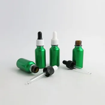  360x20 ml Seyahat Taşınabilir Perfum Şişe Yeşil Boyama Alüminyum Şişe 4 Kap uçucu yağ Kimyasal Parfüm Atomizer Konteyner
