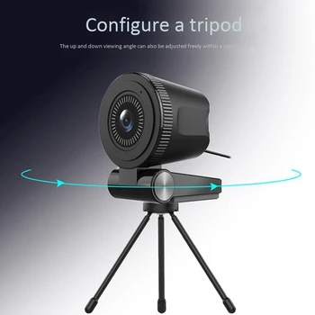  4K Webcam Otomatik Odaklama Dahili Mikrofon Gece Görüş Fonksiyonu Full HD Bilgisayar Kamerası