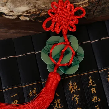  50 Adet Polyester Çince Knot Düğüm Şanslı Muska Yeşim Sikke Püskül Çin Tarzı Hediyeler Fringe Trim Kolye Dekorasyon Ev ıçin