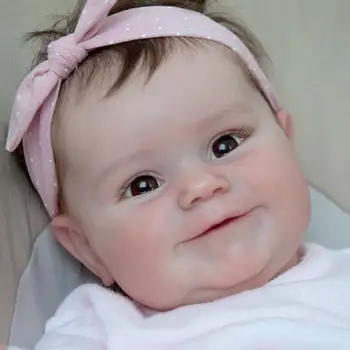  50 CM Bebek Kız Bebek Gerçekçi Gerçek Yumuşak Maddie İle El-Köklü Saç Yüksek Kalite El Yapımı Sanat Bebek