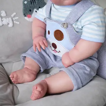  50 cm Tam Vücut Silikon Yeniden Doğuş Bebek DIY El-boyalı Bebek 3D Damarlar İle Cilt Saç Cilt Köklenme Görünür Temizle M9K5