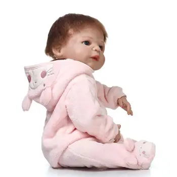  57 CM 100 % tam vücut silikon yeniden doğmuş bebek bebek kız bebe reborn yürümeye başlayan bebekler oyuncaklar çocuk oyuncakları hediye boneca reborn