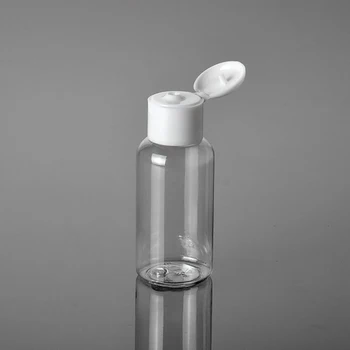  75 ml Plastik Doldurulabilir Şişeler Gezgin Ambalaj Losyon Şampuan Konteyner, Mini Örnek PET Şişe İle Flip Top Kap