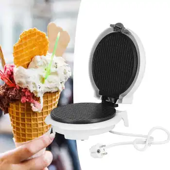  750 W işlevli Waffle koni makinesi çift taraflı ısıtma DIY dondurma koni makinesi elektrikli yumurta rulo makinesi AB 220 için 240 V