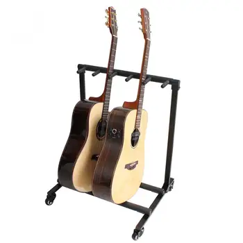  Alüminyum Alaşım Çıkarılabilir Kat Gitar Standı ile Rulo için Ekran 5 adet Akustik Elektro Gitar Bas