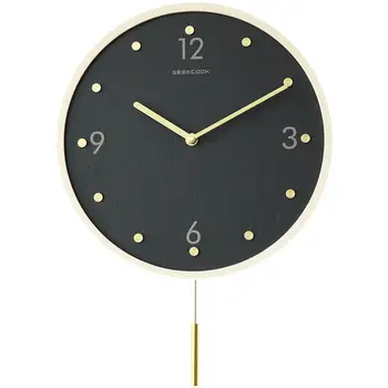  Asılı Yatak Odası duvar saati Tasarım Siyah Sarkaç Modern Tasarım duvar saati İskandinav Yaratıcı Reloj De Pared Dijital Saatler EA60WC