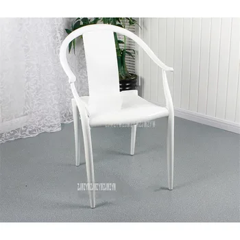  Basit Moda Şeffaf Şeffaf Modern yemek sandalyesi Kol Dayama Plastik PP Yemek Odası Resepsiyon Sandalye Otel Ev Mobilyaları