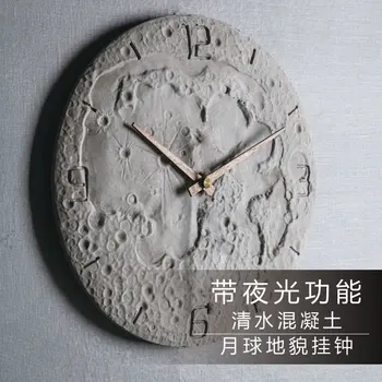  Basit Modern duvar saati İskandinav Tasarım Benzersiz Ay duvar saati Aydınlık Yaratıcı Orologio Da Parete Ev Ürünleri BL50WC