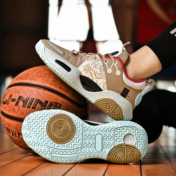  Basketbol ayakkabıları Erkekler Yüksek Kaliteli Sokak Basketbol Kültür Spor Nefes Ayakkabı Sneakers kaymaz Ayakkabı Erkekler ıçin Boyutu 39-45