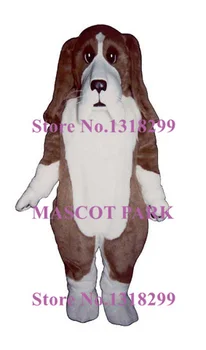  Bassett Hound Maskot Kostüm köpek Fursuit Yetişkin Boyutu Gerçekçi Bassett Köpek Mascotte Karnaval süslü elbise kiti için okul parti