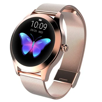  Bayanlar İzle Akıllı İzle Kadınlar IP68 Su Geçirmez Güzel Kalp Hızı Uyku Izleme Smartwatch Bağlayın IOS Android KW10 Bilezik