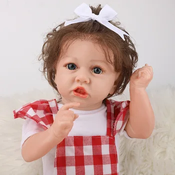  Bebek bebekler 58 CM yeni tam vücut slicone gibi gerçek yumuşak dokunmatik reborn bebek kız bebe bebek reborn Banyo oyuncak