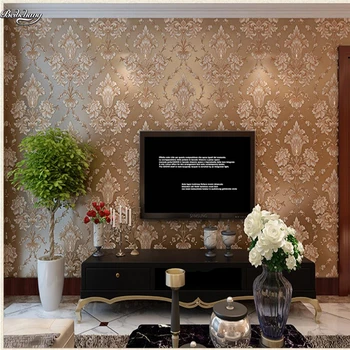  Beibehang Avrupa lüks 3D 3D kabartmalı elmas duvar kağıdı Şam yatak odası oturma odası TV arka plan dokunmamış duvar kağıdı