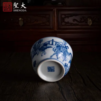  Beyaz korumak kirin SongZi şekil ustaları fincan sıcak fırın jingdezhen saf manuel el-boyalı kung fu çay örnek çay bardağı