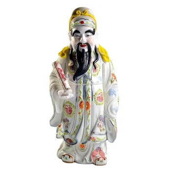  Cerámica clásica china de la longevidad de la Fortuna, dios de la riqueza, Buda, decoración para el hogar, regalos para sala de