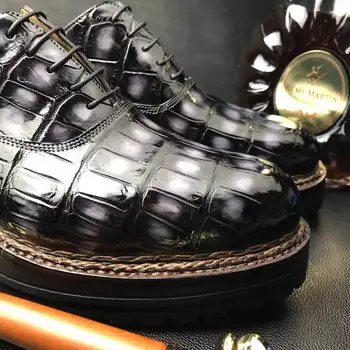  Chue 2021 yeni stil erkek eğlence ayakkabı moda erkek ayakkabı dantel-up Kauçuk tabanlar timsah Fırça renk