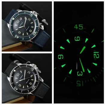  CORGEUT Spor Tasarım Saat Lüks NH35 Otomatik erkek saati Marka Mekanik Aydınlık Otomatik Sarma Askeri erkek saati