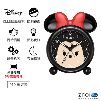  Disney Çocuk ve Kız Öğrenciler Yaratıcı Dilsiz Sevimli Mickey Karikatür Minnie Yatak çalar Saat