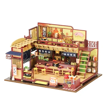  DIY Dollhouse Ahşap Bebek Evleri Minyatür Bebek Evi Mobilya Müzik Led Oyuncaklar Çocuk doğum günü hediyesi ıçin A68B Modeli Ücretsiz Araçlar