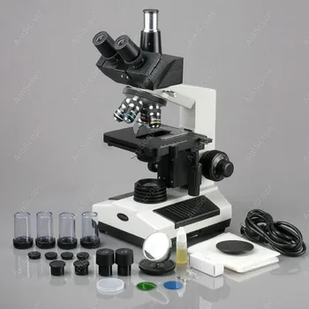  Doktor Veteriner Mikroskop-AmScope Malzemeleri 40X-2000X Doktor Veteriner Kliniği Bileşik Mikroskop + 8MP Dijital Kamera