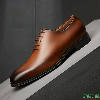  Erkek rahat Oxford ayakkabı erkek hakiki deri moda erkek ayakkabı iş elbise rahat ayakkabılar erkekler için