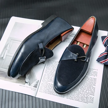  FIXSYS Adam Rahat erkek resmi ayakkabı Toka Tasarım Erkek Oxfords Deri Nefes Kayma-on Ofis Ayakkabı Hafif Elbise Loafer'lar