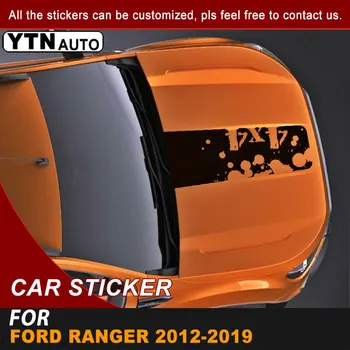  Ford Ranger 2012-2018 için 2019 Bonnet Scoop araba çıkartmaları 4x4 Off Road Şerit Grafik Vinil Serin Araba Çıkartmaları Hood Oto Aksesuarları