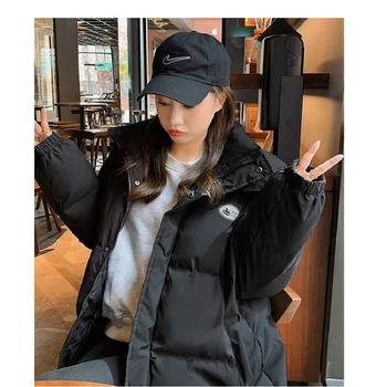  Gerçek atış ekmek ceket aşağı pamuk ceket pamuk ceket kadın Kore versiyonu gevşek kış ceket orta uzunlukta kapitone ceket 2021 yeni st