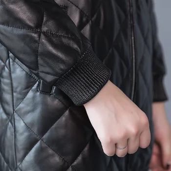 Gerçek Sonbahar Bahar Hakiki Deri Ceket Kadın Kıyafetleri 2021 Kore Vintage Koyun Derisi Streetwear Tops Abrigo Mujer ZT3624