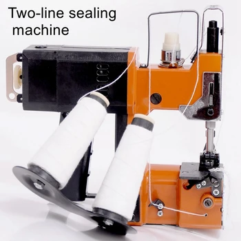  GK9-2008 iki satır küçük taşınabilir taşınabilir elektrikli yapıştırma makinesi dokuma çanta paketleme makinesi dikiş makinesi