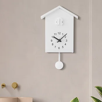 Guguklu Saat Duvar Saati-Hareket Dağ Evi Tarzı, Minimalist Modern Tasarım