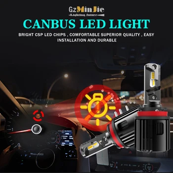  H15 LED far lambaları Canbus Kablosuz Hi / lo ışın Turbo Araba Oto far ampulü 6500 K Parlak Beyaz 16000LM Canbus Resist