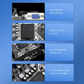  H81G Bilgisayar Anakart, Destekleyen Çekirdek Celeron / Pentium E3 V3 LGA1150 Tam Kapsamlı Kiti Oyun Anakartlar