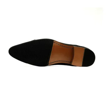  Hakiki Deri Elbise erkek ayakkabısı Siyah Kahverengi Düğün Ayakkabı Erkek Iş Ofis Iş Sivri Burun Dantel-Up Derby Ayakkabı Boyutu 37-45