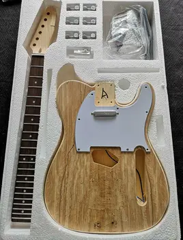  Hytele elektro gitar yapma seti lekeli Akçaağaç floc alev desen Akçaağaç elektro gitar malzeme kombinasyonu aksesuarları